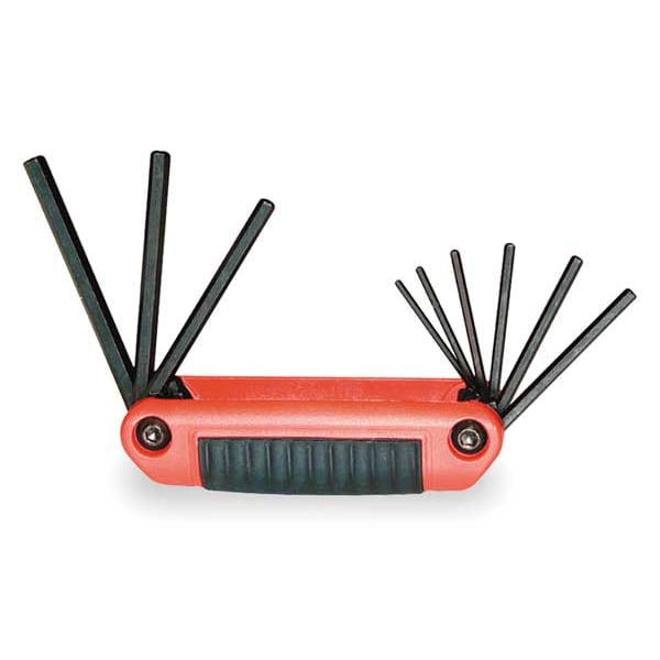 9 Piece SAE Fold-Up Hex Key Set, 25912