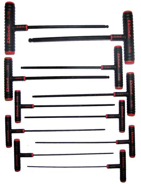 11 Piece SAE T-Shape Hex Key Set, 60811