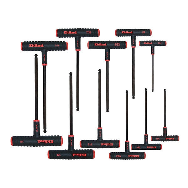 11 Piece SAE T-Shape Hex Key Set, 60811