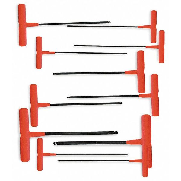 11 Piece SAE T-Shape Hex Key Set, 60811