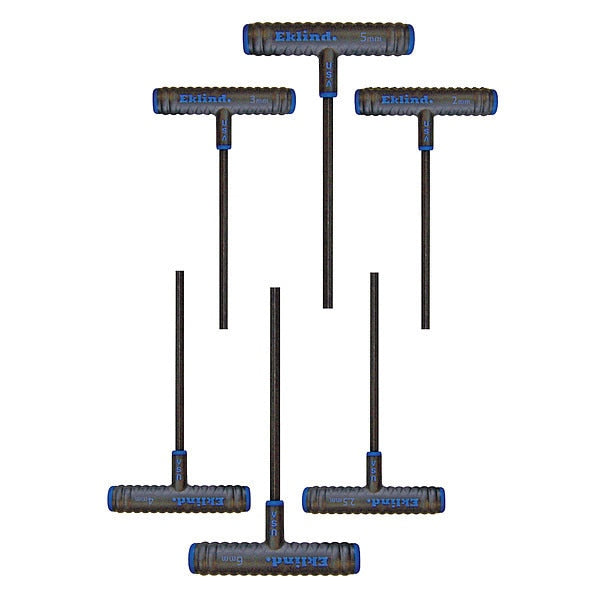 6 Piece Metric T-Shape Hex Key Set, 64606