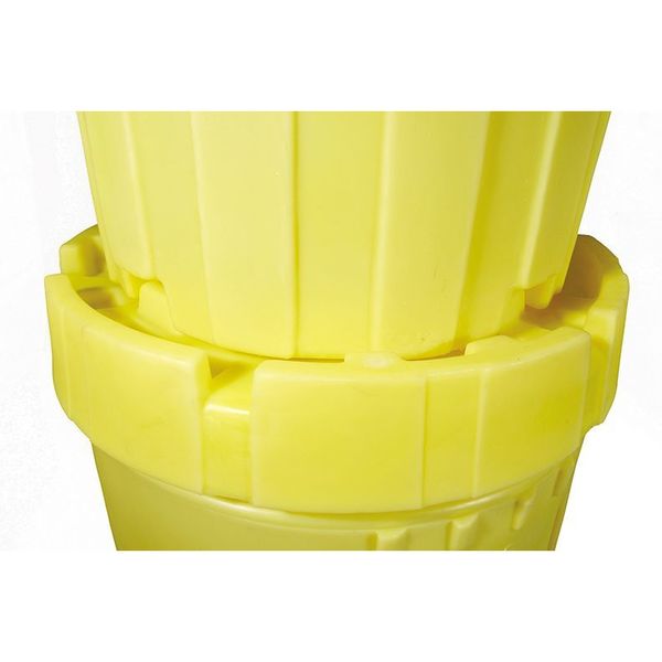 Open Head Salvage Drum, Polyethylene, 95 gal, Unlined, Yellow