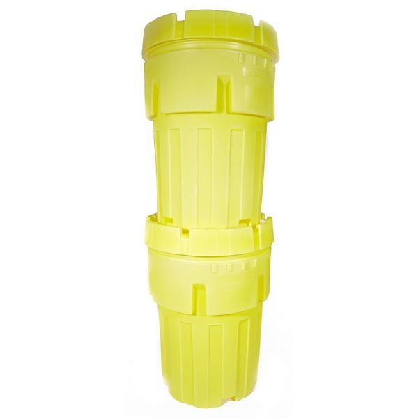 Open Head Salvage Drum, Polyethylene, 95 gal, Unlined, Yellow