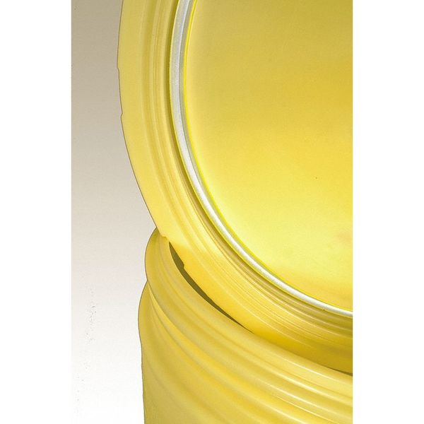 Open Head Salvage Drum, Polyethylene, 95 gal, Unlined, Yellow