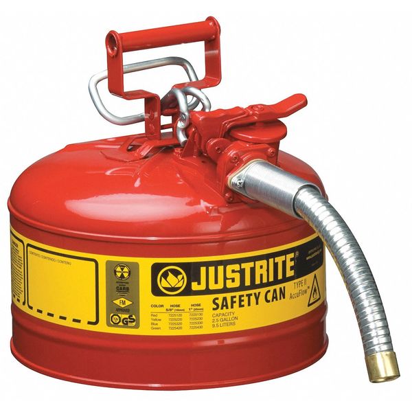 2-1/2 gal. Red Steel Type II Safety Can for Flammables