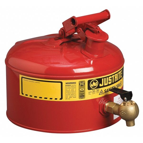2-1/2 gal. Red Galvanized Steel Type I Faucet Safety Can
