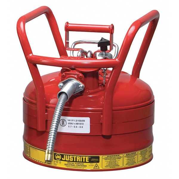 2-1/2 gal. Red Steel Type II DOT Safety Can for Flammables
