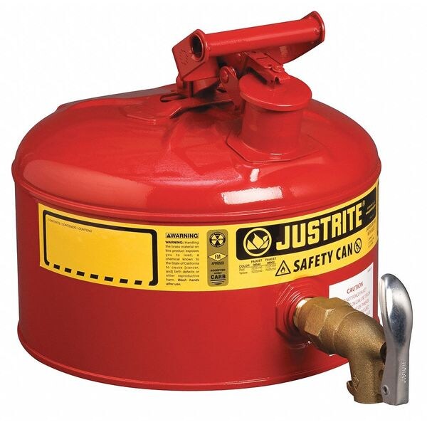 2-1/2 gal. Red Galvanized Steel Type I Faucet Safety Can