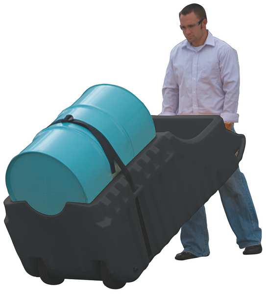 Outdoor Dispensing Dolly, Black, 66 Gal