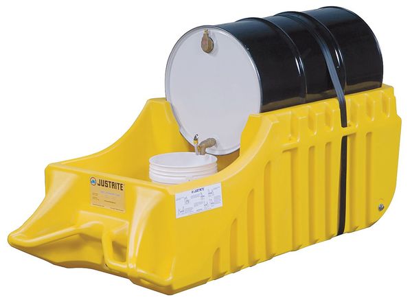 Outdoor Dispensing Dolly, Yellow, 66 Gal