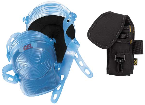 Knee Pads w/Tool Holder, Hard, Gel, Univ, PR