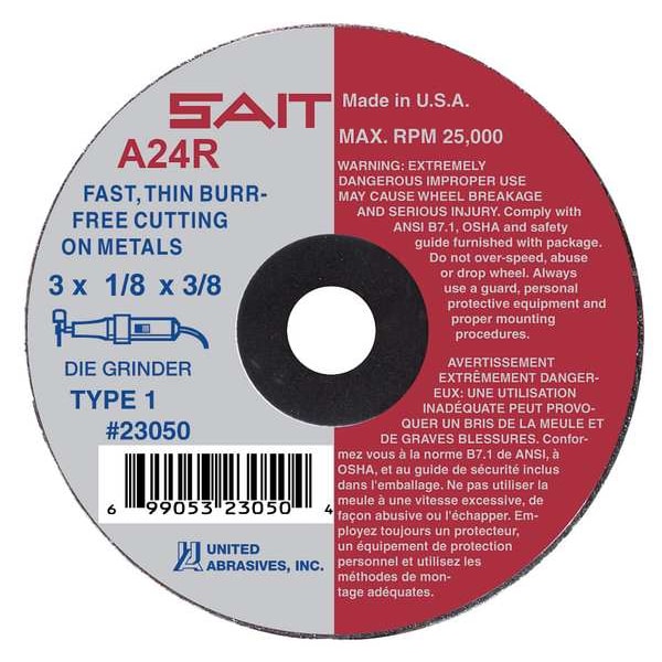 SAIT 23060 A24R General Purpose Thin High Speed Cut-Off Wheels 3