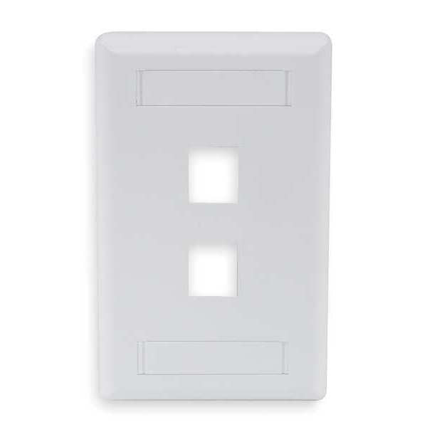 Hubbell 2-Socket IFP Faceplate - 2 x Socket(s) - 1-gang - Office White