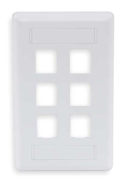 Wall Plate, 6 Port