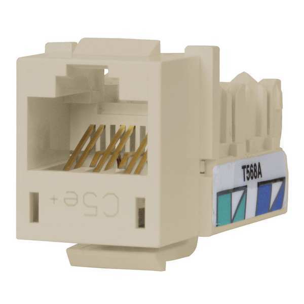 Hubbell Xcelerator HXJ5EOW Cat.5e Keystone Jack - 1 x RJ-45 Network Female - White
