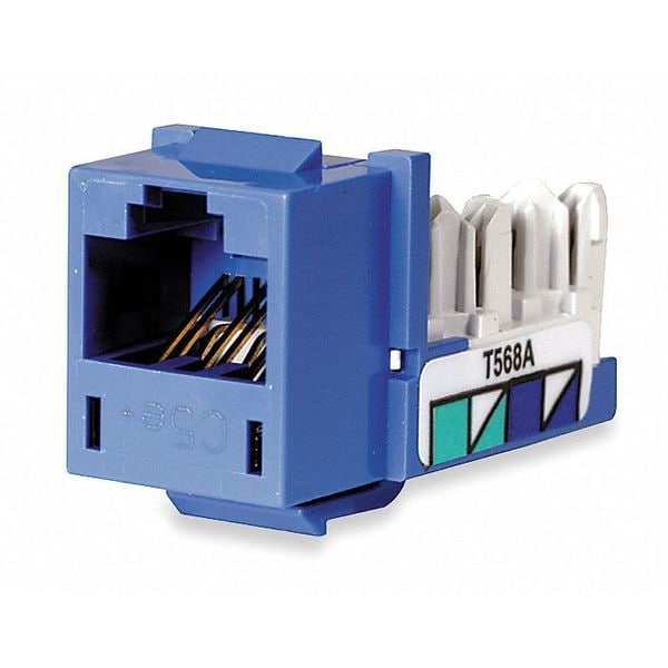 Hubbell SPEEDGAIN Xcelerator HXJ5EB Cat.5e Connector - 25 Pack - 1 x RJ-45 Network - Blue