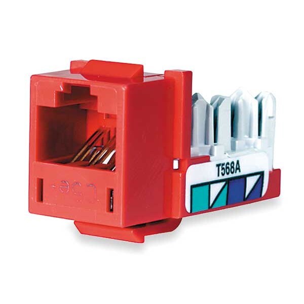 Jack, Red, Cat5e, Rj45