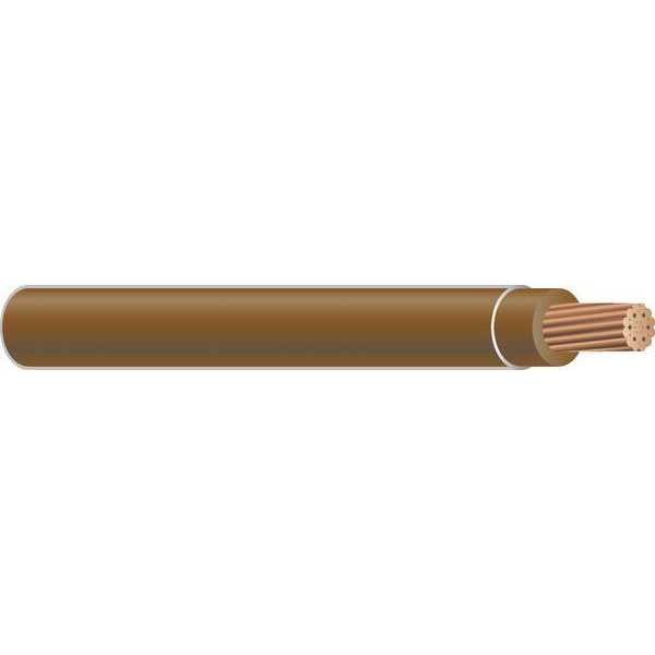 Building Wire, THHN, 14 AWG, 2,500 ft, Brown, Nylon Jacket, PVC Insulation