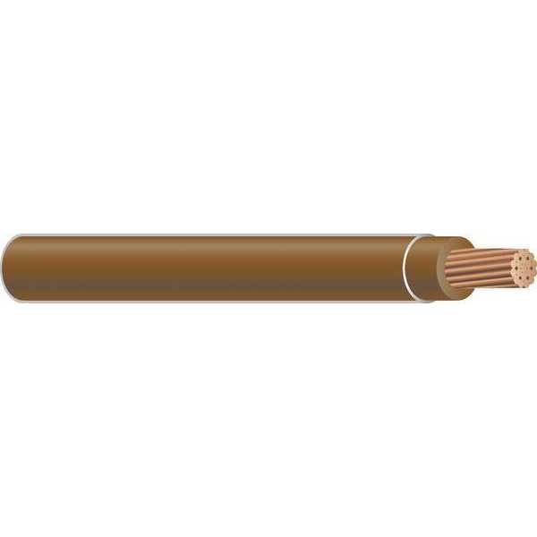 Building Wire, THHN, 10 AWG, 500 ft, Brown, Nylon Jacket, PVC Insulation