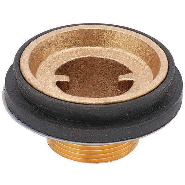 Toilet Spud, 2 x 1 1/4, Brass/Rubber