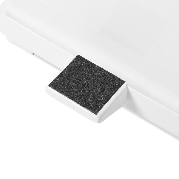 66 gal Square Step Can, White, 14 1/4 in Dia, Step-On, Steel, Rigid Plastic