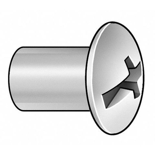 Barrel Bolt, #8-32, 3/8 in Brl Lg, 13/64 in Brl Dia, 316 stainless steel Plain, 5 PK