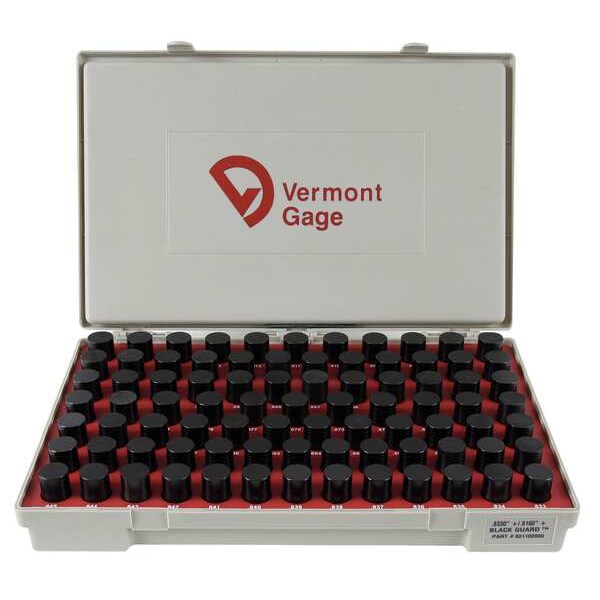 Pin Gage Set, Plus, 0.833-0.916 In, Black