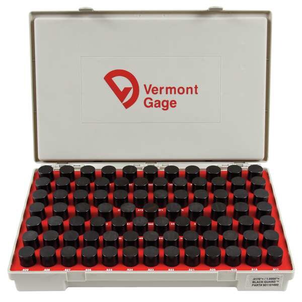 Pin Gage Set, Minus, 0.917-1.000 In, Black