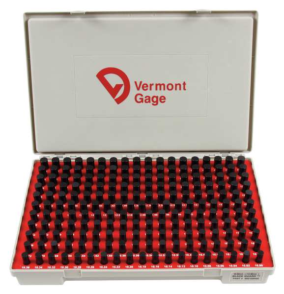 Pin Gage Set, Plus, 10-13.98mm, Black