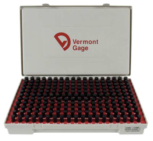 Pin Gage Set, Minus, 10-13.98mm, Black