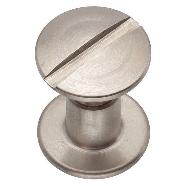 Binding Barrel, #8-32, 1/4 in Brl Lg, 13/64 in Brl Dia, 18-8 Stainless Steel Plain, 25 PK