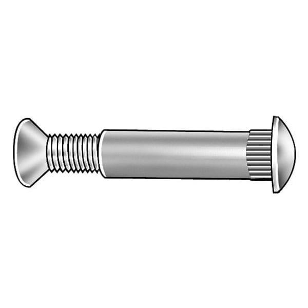 Arch Barrel, #8-32, 1 3/16 in Brl Lg, 1/4 in Brl Dia, Brass Bronze
