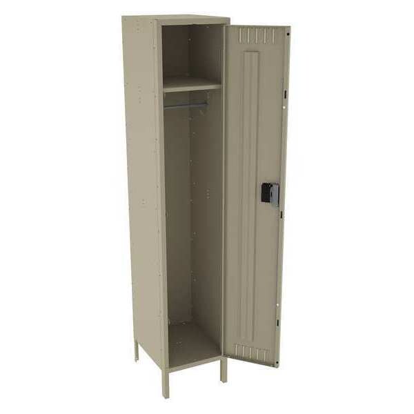 Wardrobe Locker, 15 in W, 18 in D, 78 in H, (1) Tier, (1) Wide, Sand
