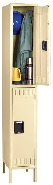 Wardrobe Locker, 12 in W, 12 in D, 12 in H, (1) Wide, (2) Openings, Sand