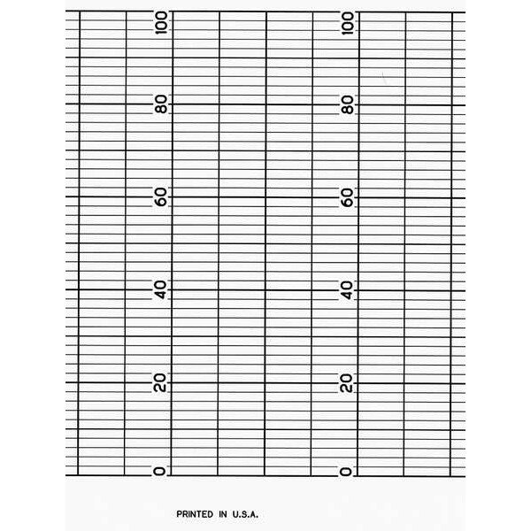 Strip Chart, Fanfold, Range 0 to 100, 52 Ft