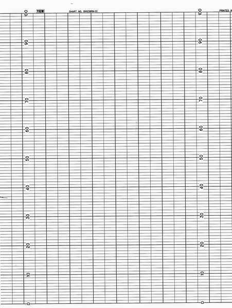 Strip Chart, Fanfold, Range 0 to 101, 61 Ft