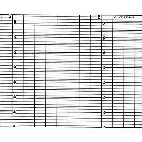 Strip Chart, Fanfold, Range 0 to 150, 53 Ft