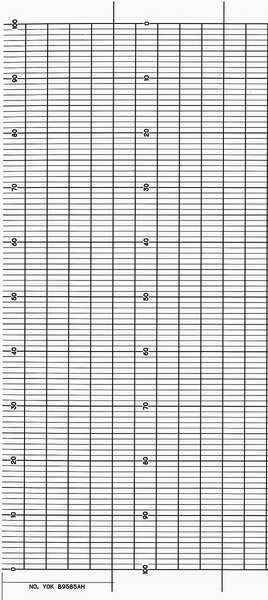 Strip Chart, Fanfold, Range 0 to 100, 99 Ft