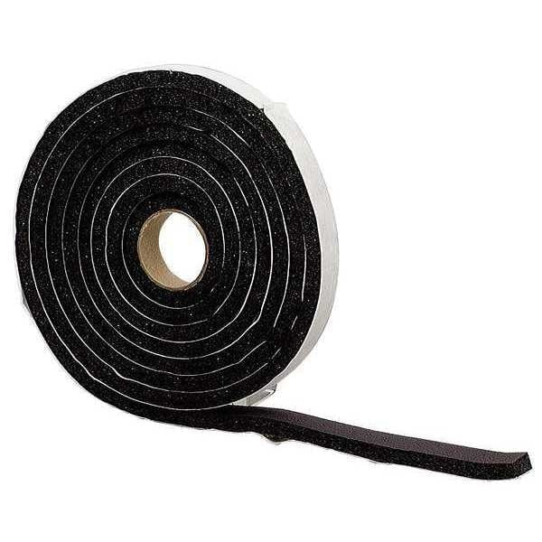 Foam Tape, 10 ft., Black, Sponge, Sold As: Roll