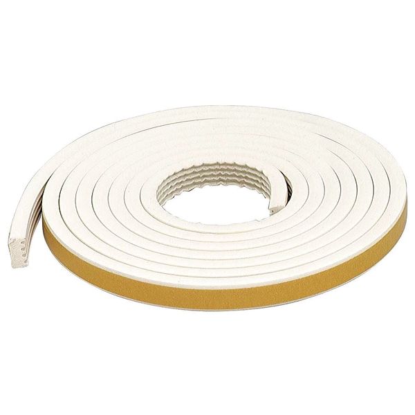 Weatherstrip, White, Length 10 ft.