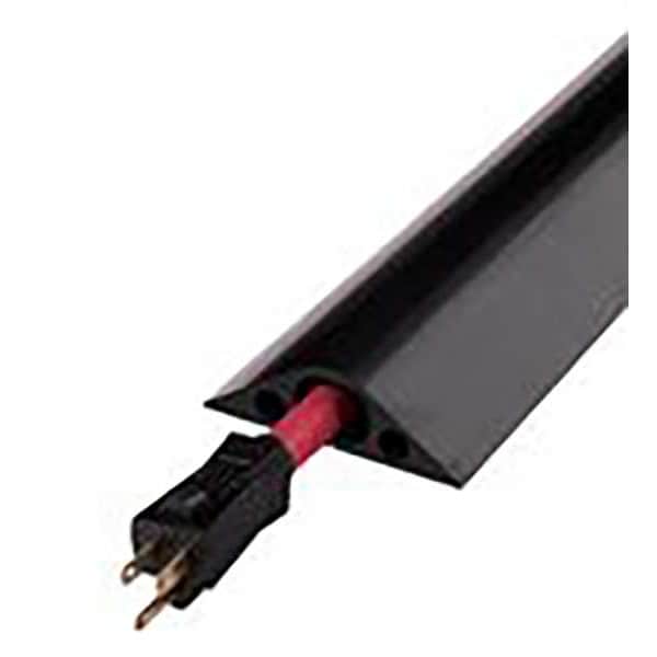 Cable Protector, 1 Channel, Black, 10 ft. L