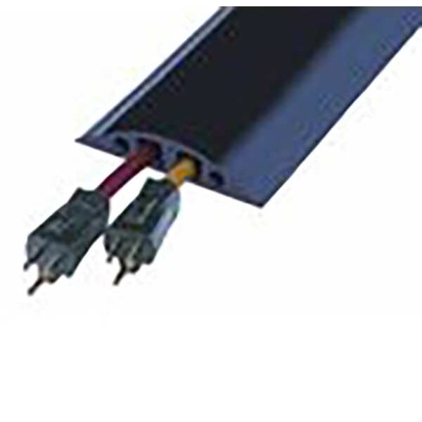 Cable Protector, 2 Channels, Black, 10 ft.L