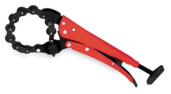 Chain pipe cutter for stainless steel and copper