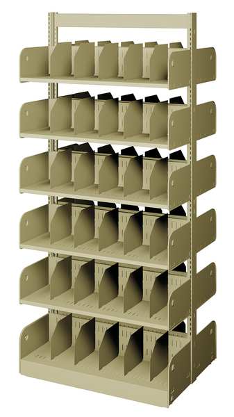 Divider Shelf, Double, 12. Shelves, 24 In