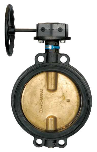 Butterfly Valve, Wafer, Pipe Size 6 In