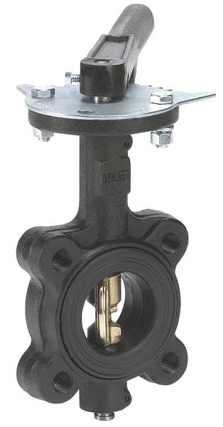 Butterfly Valve, Lug, Pipe Size 2 1/2 In
