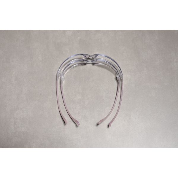 Safety Glasses, Wraparound Clear Polycarbonate Lens, Scratch-Resistant