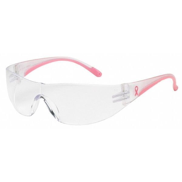 Safety Glasses, Wraparound Clear Polycarbonate Lens, Anti-Fog, Scratch-Resistant