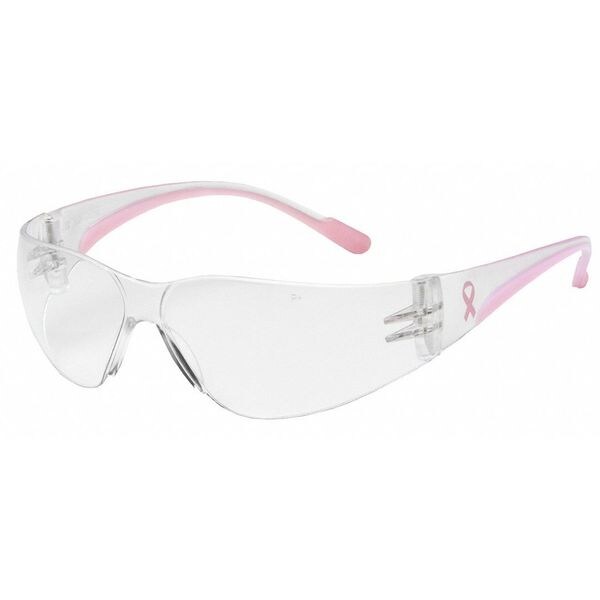 Safety Glasses, Wraparound Clear Polycarbonate Lens, Anti-Fog, Scratch-Resistant
