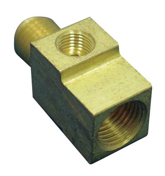 Brake Tee, 3/16 In, Brass, PK2
